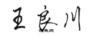 駱恆光王良川行書個性簽名怎么寫