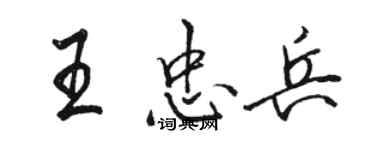 駱恆光王忠兵行書個性簽名怎么寫