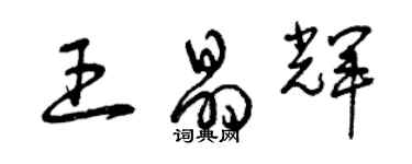 曾慶福王晶輝草書個性簽名怎么寫