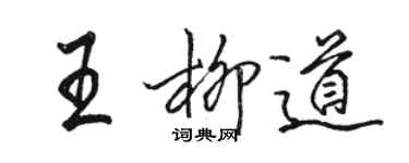 駱恆光王柳道行書個性簽名怎么寫