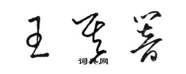 駱恆光王其響草書個性簽名怎么寫