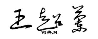 曾慶福王超蘭草書個性簽名怎么寫