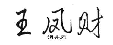 駱恆光王鳳財行書個性簽名怎么寫