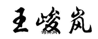 胡問遂王峻嵐行書個性簽名怎么寫