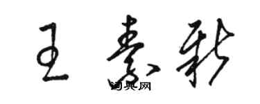 駱恆光王素新草書個性簽名怎么寫