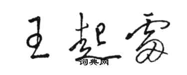 駱恆光王起雷草書個性簽名怎么寫