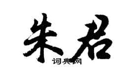 胡問遂朱君行書個性簽名怎么寫