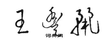 駱恆光王豐麗草書個性簽名怎么寫