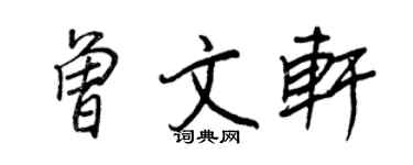 王正良曾文軒行書個性簽名怎么寫