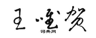 駱恆光王唯賀草書個性簽名怎么寫