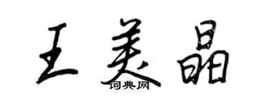 王正良王美晶行書個性簽名怎么寫