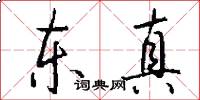 東真怎么寫好看