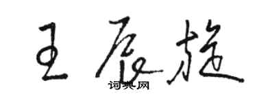 駱恆光王辰旋草書個性簽名怎么寫