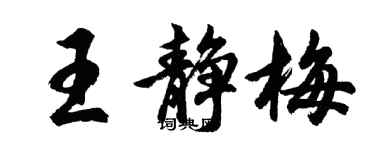 胡問遂王靜梅行書個性簽名怎么寫