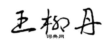 曾慶福王柳丹草書個性簽名怎么寫