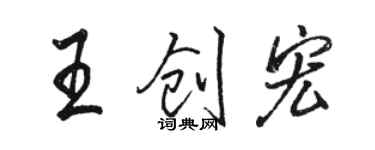 駱恆光王創宏行書個性簽名怎么寫
