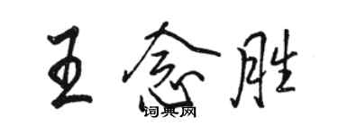 駱恆光王念勝行書個性簽名怎么寫