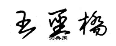 朱錫榮王聖橋草書個性簽名怎么寫