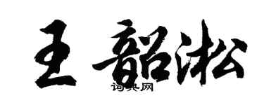 胡問遂王韶淞行書個性簽名怎么寫