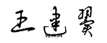 曾慶福王建翼草書個性簽名怎么寫