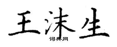 丁謙王沫生楷書個性簽名怎么寫