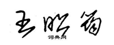 朱錫榮王昭筠草書個性簽名怎么寫