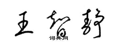 梁錦英王智靜草書個性簽名怎么寫
