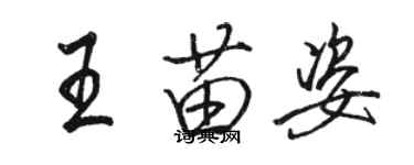 駱恆光王苗姿行書個性簽名怎么寫