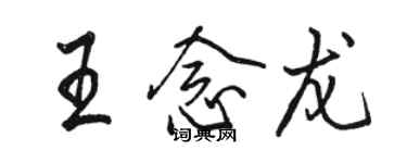 駱恆光王念龍行書個性簽名怎么寫