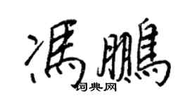 王正良馮鵬行書個性簽名怎么寫