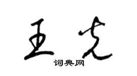 梁錦英王光草書個性簽名怎么寫