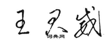 駱恆光王君威草書個性簽名怎么寫