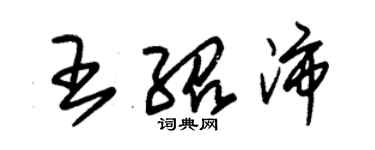 朱錫榮王紹沛草書個性簽名怎么寫