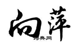 胡問遂向萍行書個性簽名怎么寫