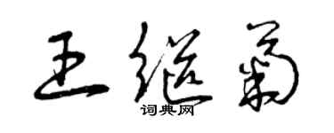 曾慶福王繼菊草書個性簽名怎么寫