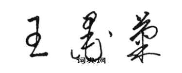 駱恆光王墨菊草書個性簽名怎么寫