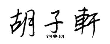 王正良鬍子軒行書個性簽名怎么寫
