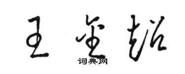駱恆光王金超草書個性簽名怎么寫