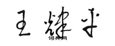 駱恆光王輝平草書個性簽名怎么寫