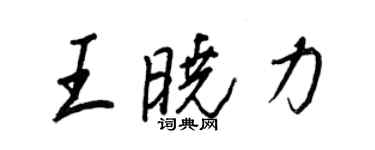 王正良王曉力行書個性簽名怎么寫