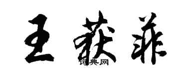 胡問遂王獲菲行書個性簽名怎么寫