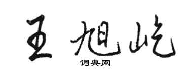 駱恆光王旭屹行書個性簽名怎么寫