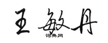 駱恆光王敏丹行書個性簽名怎么寫