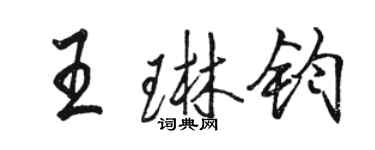 駱恆光王琳鈞行書個性簽名怎么寫