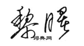 駱恆光黎曙草書個性簽名怎么寫