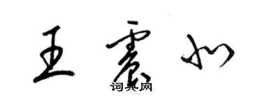 梁錦英王震北草書個性簽名怎么寫