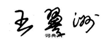 朱錫榮王翼洲草書個性簽名怎么寫