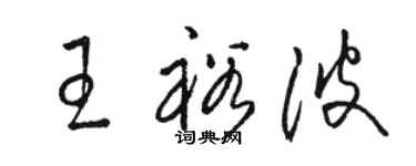 駱恆光王裕波草書個性簽名怎么寫