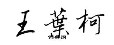 王正良王葉柯行書個性簽名怎么寫