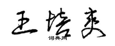 曾慶福王培爽草書個性簽名怎么寫